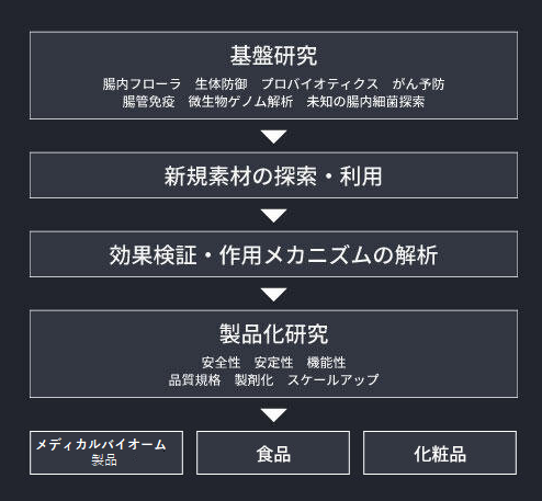 研究・開発のステップの図